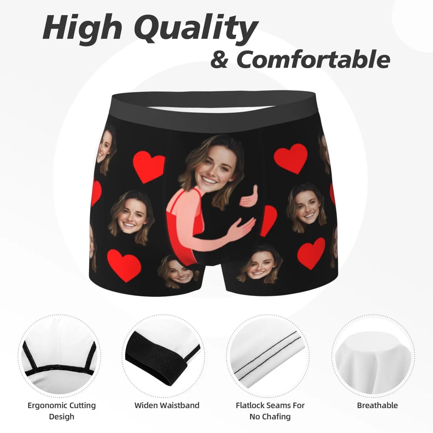 Custom Face Photo Boxer Briefs for Men
