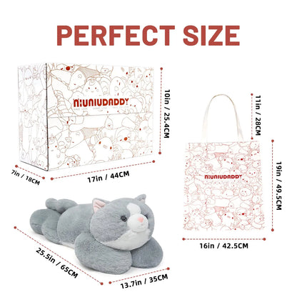 3.3lbs Weighted Cat Plush Pillow for Comfort and Relaxation