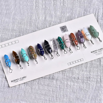 Natural Amethyst Crystal Point Pendant: Diy Jewelry Gift