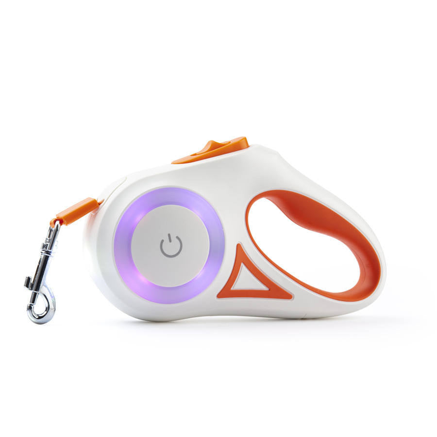 Glowing Retractable Dog Leash And Flashlight
