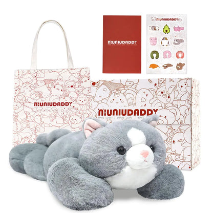 3.3lbs Weighted Cat Plush Pillow for Comfort and Relaxation