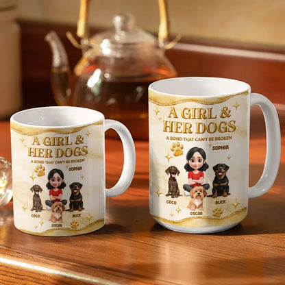 A Bond That Can't Be Broken Golden 3D Effect - Personalized White Edge-to-Edge Mug