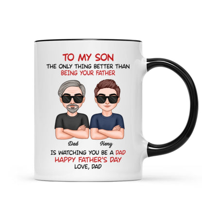 To My Son From Dad Happy Father's Day Personalized Mug