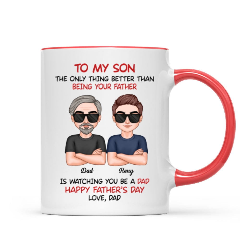 To My Son From Dad Happy Father's Day Personalized Mug