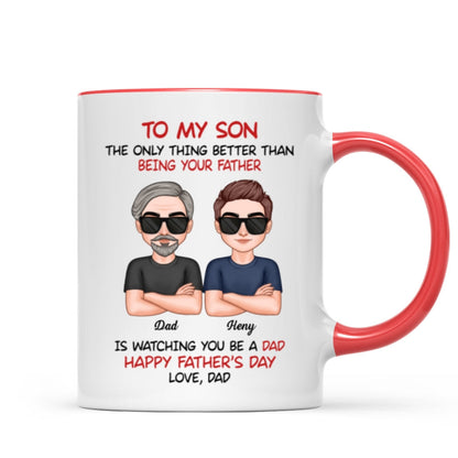 To My Son From Dad Happy Father's Day Personalized Mug