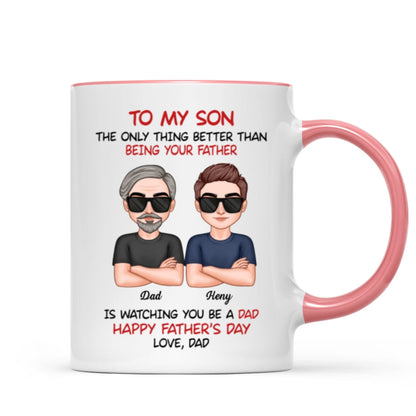 To My Son From Dad Happy Father's Day Personalized Mug
