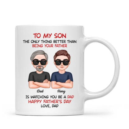 To My Son From Dad Happy Father's Day Personalized Mug