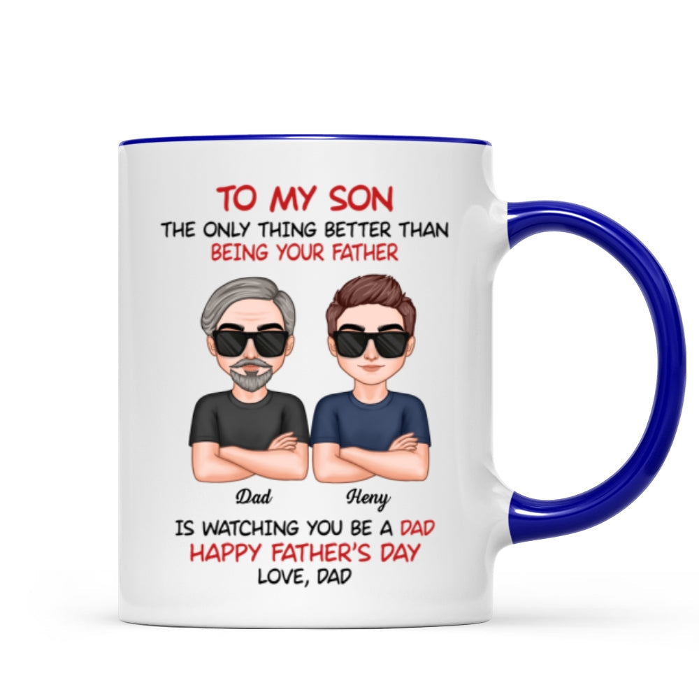 To My Son From Dad Happy Father's Day Personalized Mug