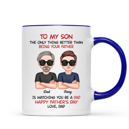 To My Son From Dad Happy Father's Day Personalized Mug