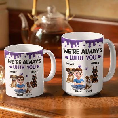 A Girl And Her Dog A Bond That Can't Be Broken - Personalized White Edge-to-Edge Mug