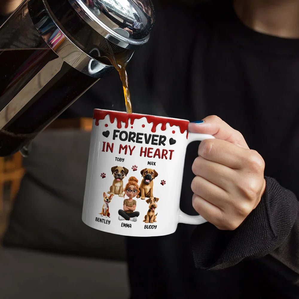 A Girl And Her Dog A Bond That Can't Be Broken - Personalized White Edge-to-Edge Mug