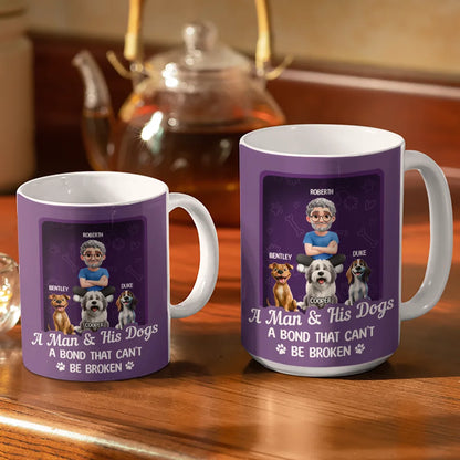 A Girl And Her Dog A Bond That Can't Be Broken Toy Box - Personalized White Edge-to-Edge Mug