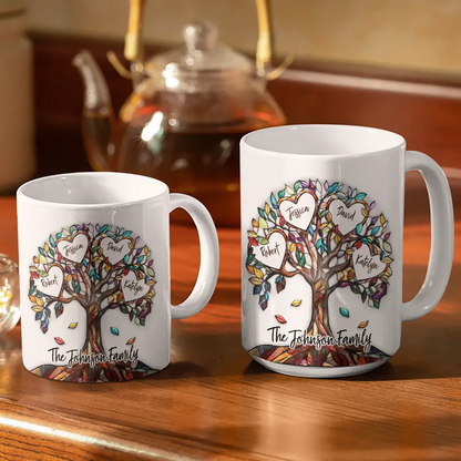 I Shook My Family Tree - 3D Inflated Effect Printed, Personalized White Edge-to-Edge Mug