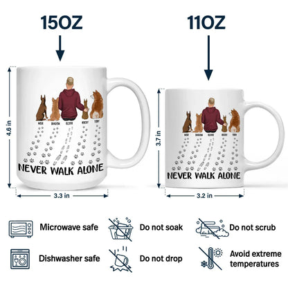 Never Walk Alone Dog Cat - Personalized Mug