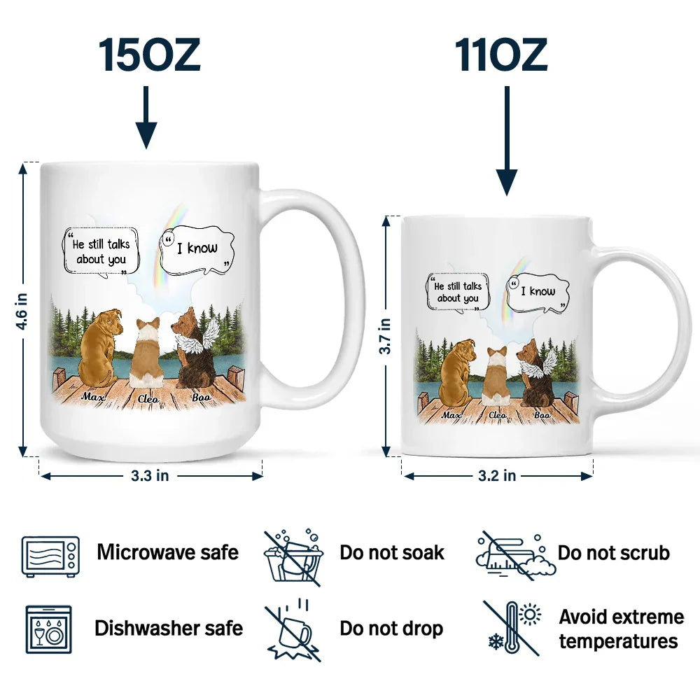 They Still Talk About You Loving Memorial Dog Cat - Personalized Mug