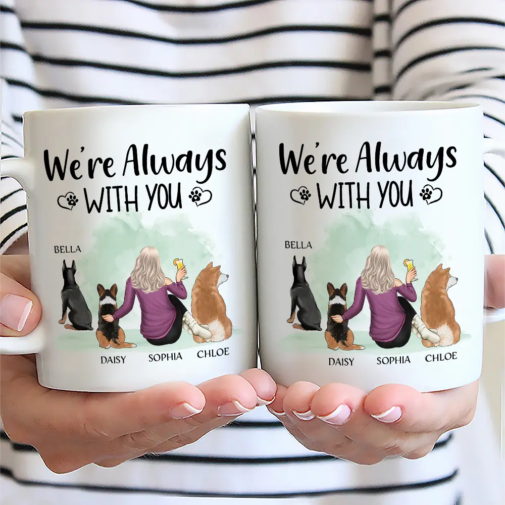 A Girl & Her Dogs A Heartwarming Bond with Custom Names, Perfect Gift for Dog Lovers,for Mother's Day or Birthday