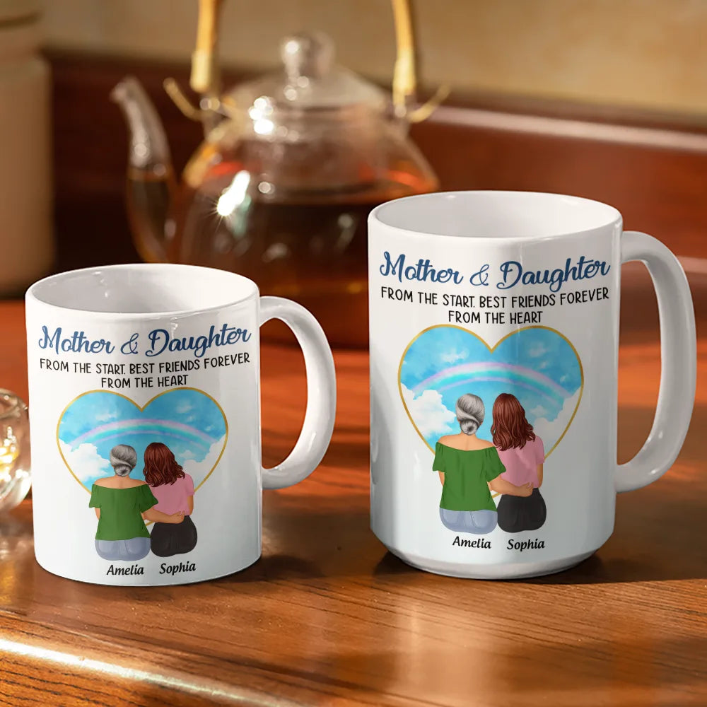 Personalized Mug for Mother and Daughters Heartwarming Family Gift with Custom Names, Great for Mother's Day or Family Gatherings