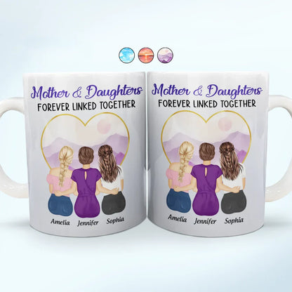 Personalized Mug for Mother and Daughters Heartwarming Family Gift with Custom Names, Great for Mother's Day or Family Gatherings