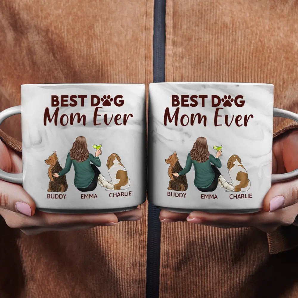 A Bond That Can't Be Broken Dog Mom - Personalized Marble Mug