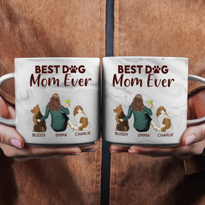 A Bond That Can't Be Broken Dog Mom - Personalized Marble Mug