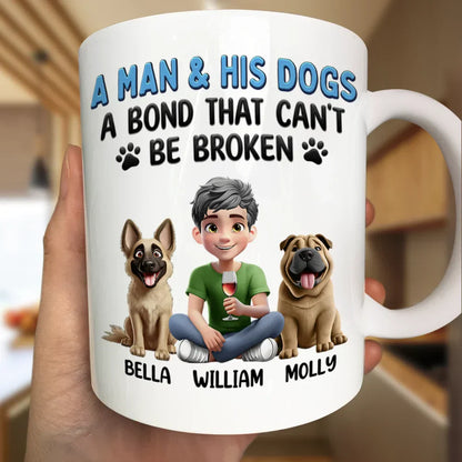 A Bond That Can't Be Broken Dog Mom Dog Dad 3D Effect - Personalized Mug