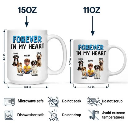 A Bond That Can't Be Broken Dog Mom Dog Dad 3D Effect - Personalized Mug
