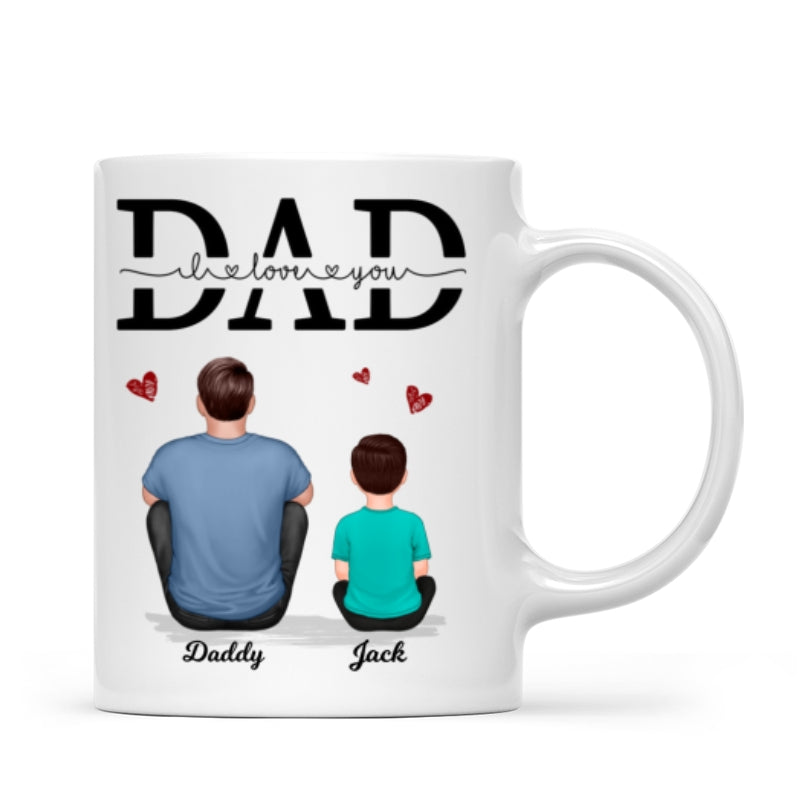 Dad We Love You Personalized Mug, Gift For Dad, Husband
