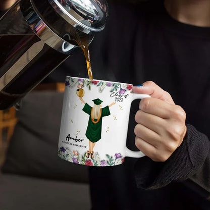 She Believed She Could So She Did - 3D Inflated Effect Printed Mug, Personalized White Edge-to-Edge Mug