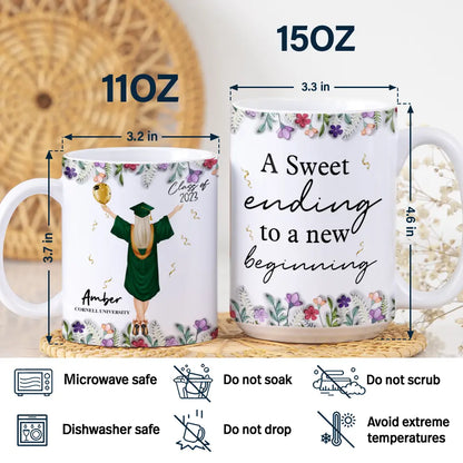 She Believed She Could So She Did - 3D Inflated Effect Printed Mug, Personalized White Edge-to-Edge Mug