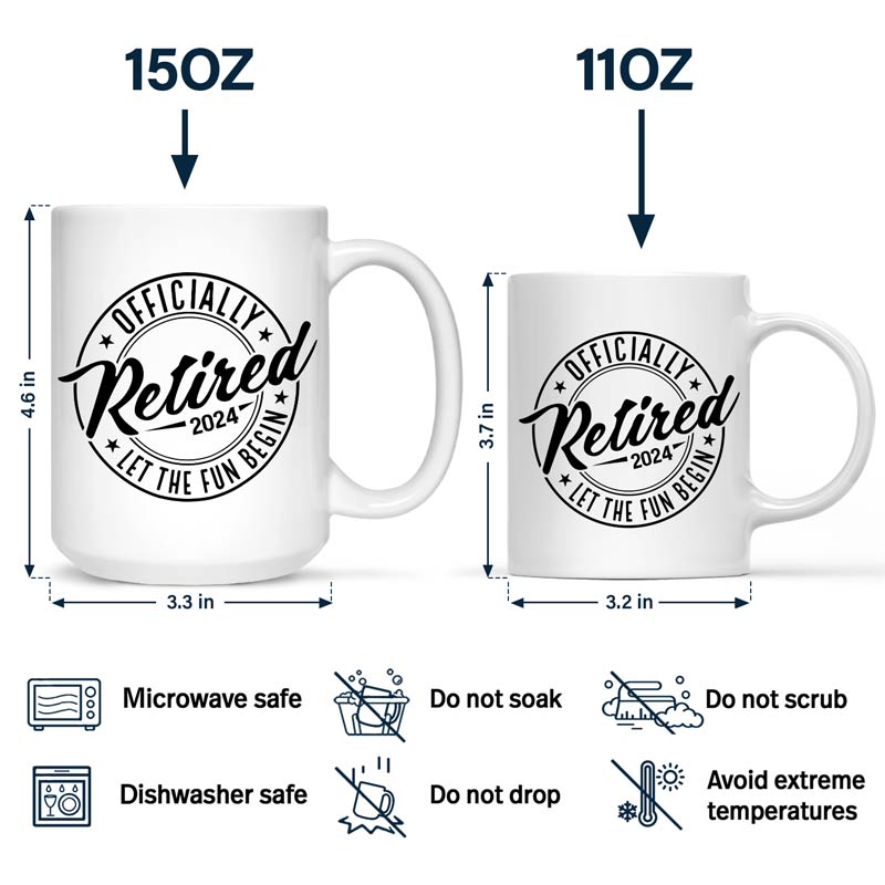 Officially Retired Let The Fun Begin - Personalized Mug