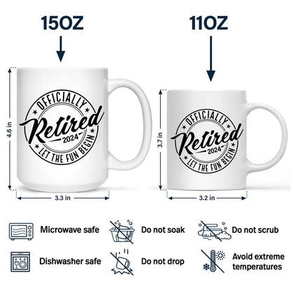 Officially Retired Let The Fun Begin - Personalized Mug