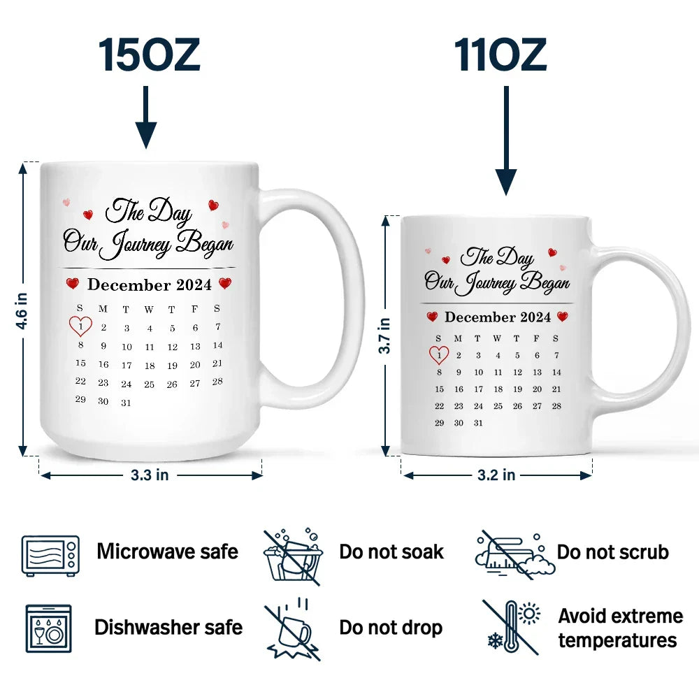 Couple The Day Our Journey Began - Personalized Mug