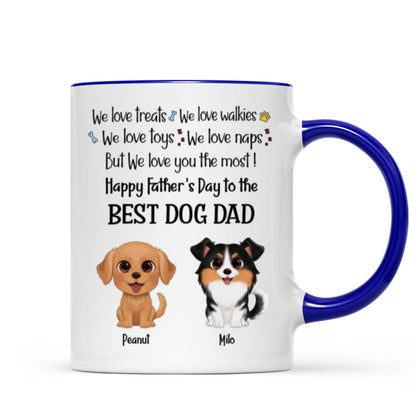 I Love Treats But I Love You Most Watercolor Cute Dogs Personalized Mug