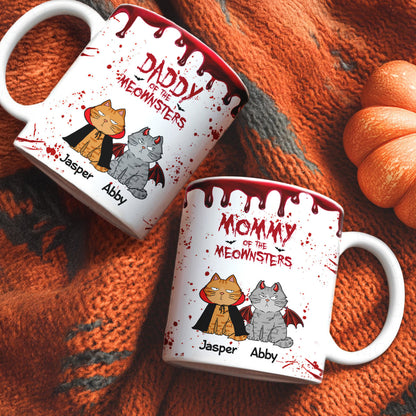 Halloween Mommy Daddy Of The Monsters Cats Personalized Mug