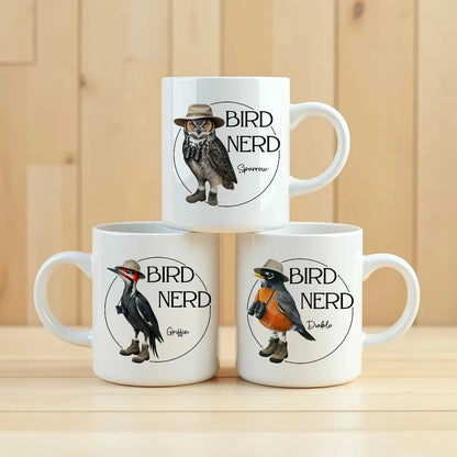 Bird Nerd Funny Bird Lovers' Mug and More Personalized Cup for Bird Watchers