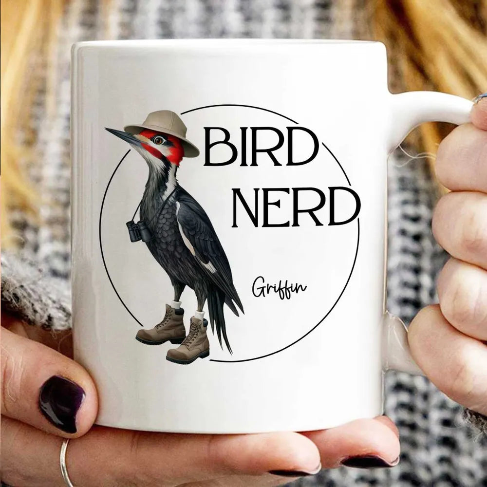 Bird Nerd Funny Bird Lovers' Mug and More Personalized Cup for Bird Watchers