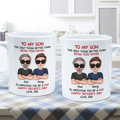 To My Son From Dad Happy Father's Day Personalized Mug