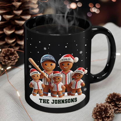 Baseball Gingerbread Family Sport Lover Personalized Mug