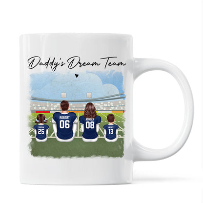 American Football Dad Team Family Personalized Mug