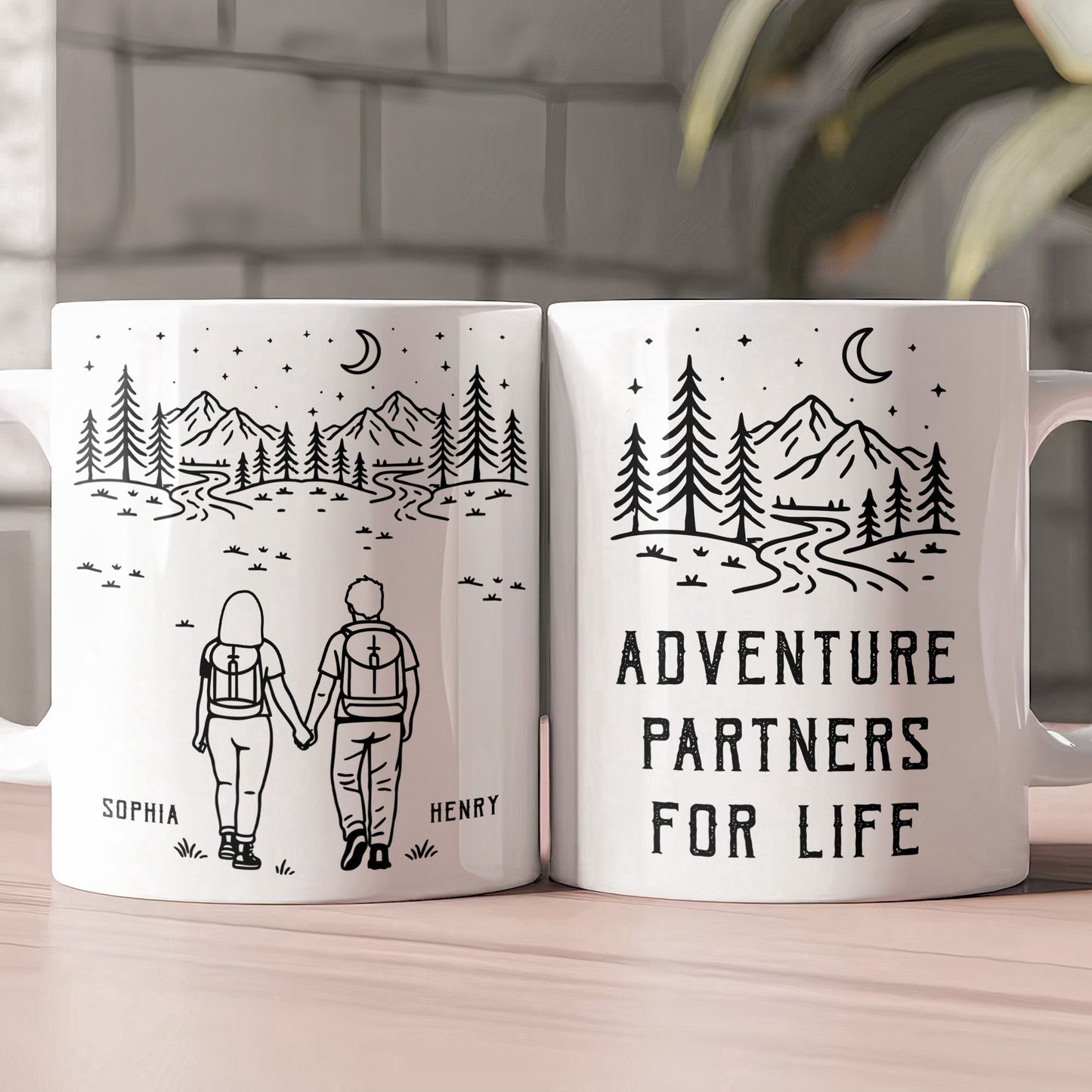 Adventure Partners For Life Camping Couple Gift - Personalized Mug