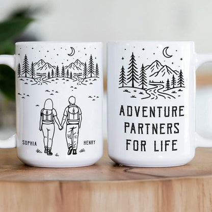 Adventure Partners For Life Camping Couple Gift - Personalized Mug