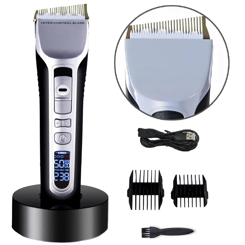 Professional Lcd Inclined Hair Trimmer