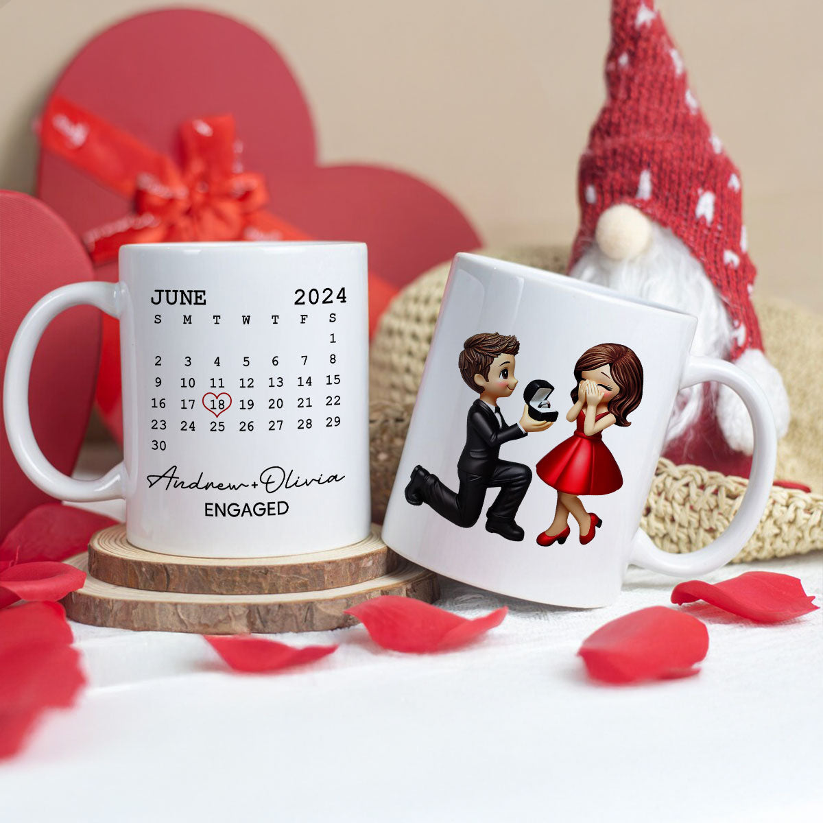 Personalized Mr Mrs Coffee Mug, Marriage Proposal Personalized Engagement Gift for him, Gift for her