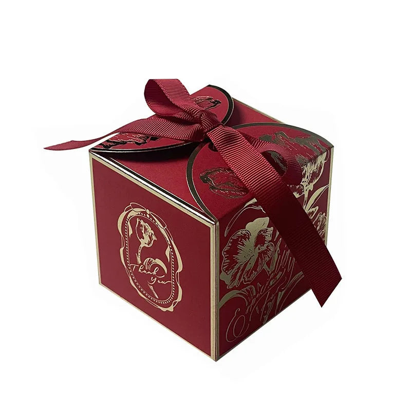 Luxury Gold Wedding Candy Boxes 400PCS Paper Gift Box