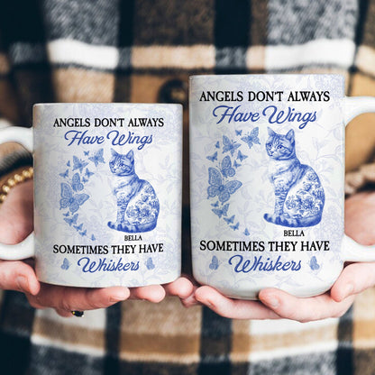 Angels Don't Always Have Wings Cat Toile De Jouy Style - Personalized Mug