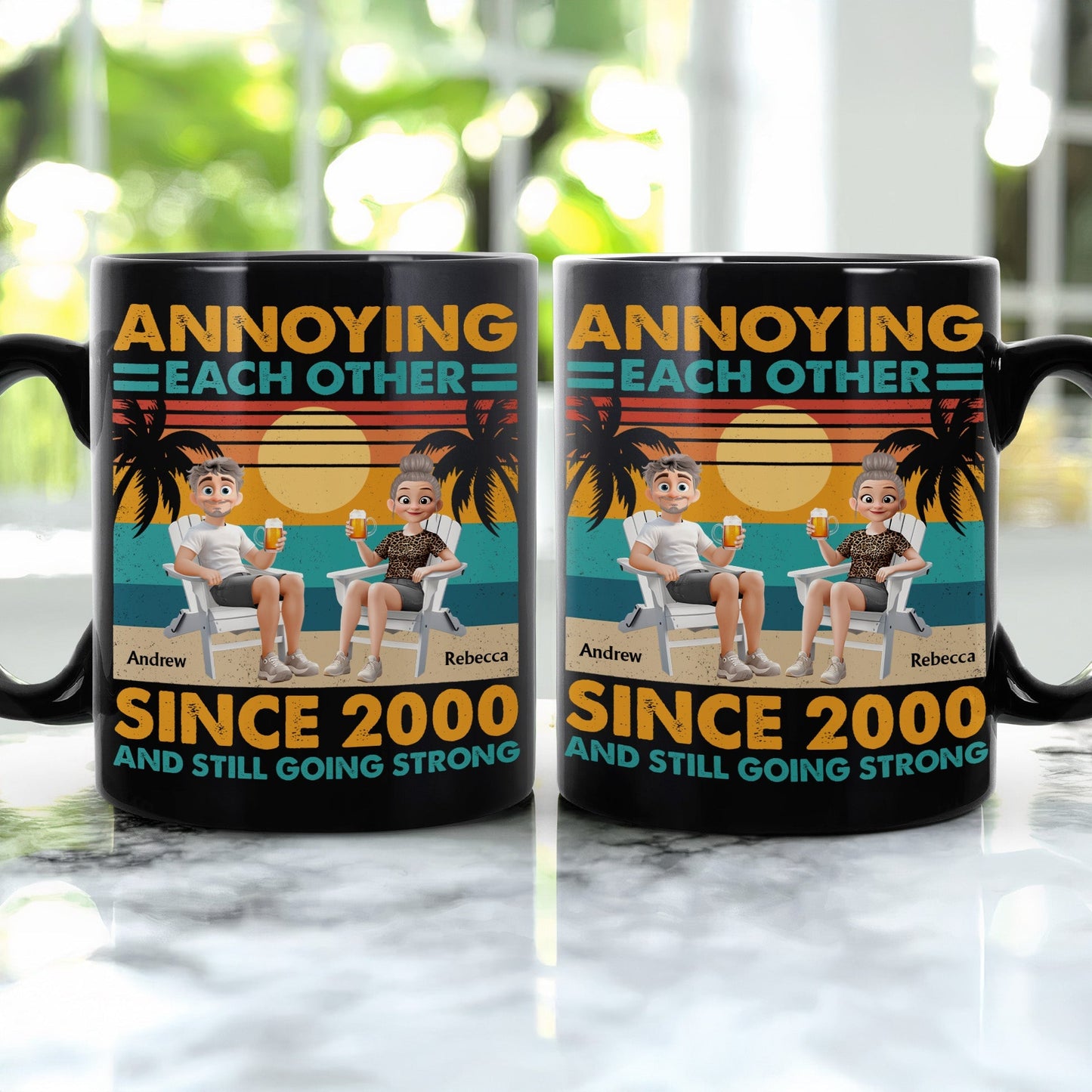 Annoying Each Other Since & Still Going Strong Vintage Couple Mug - Personalized Mug