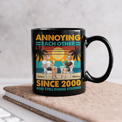 Annoying Each Other Since & Still Going Strong Vintage Couple Mug - Personalized Mug