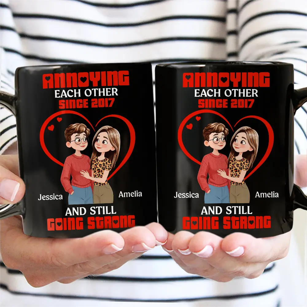Annoying Each Other Hugging Couple - Personalized Mug
