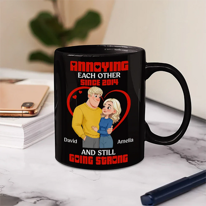 Annoying Each Other Hugging Couple - Personalized Mug