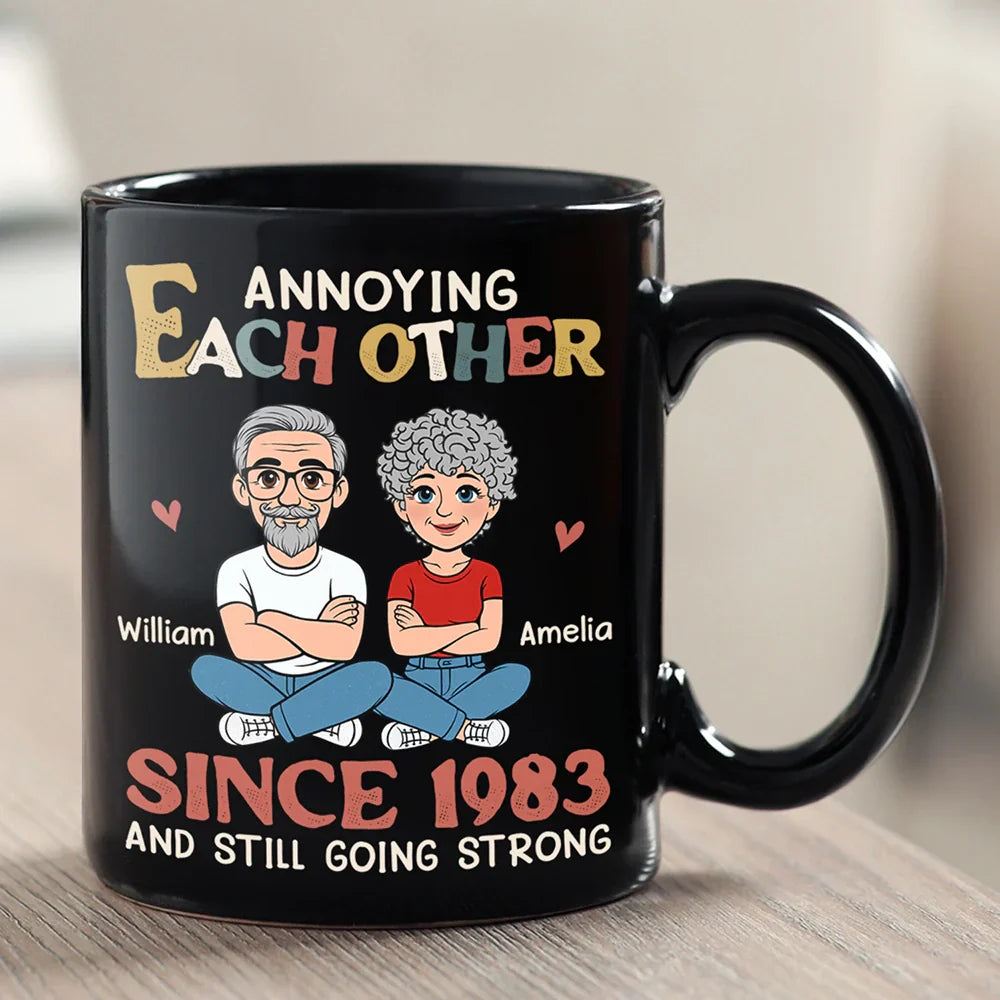 Annoying Each Other Retro Couple - Personalized Mug